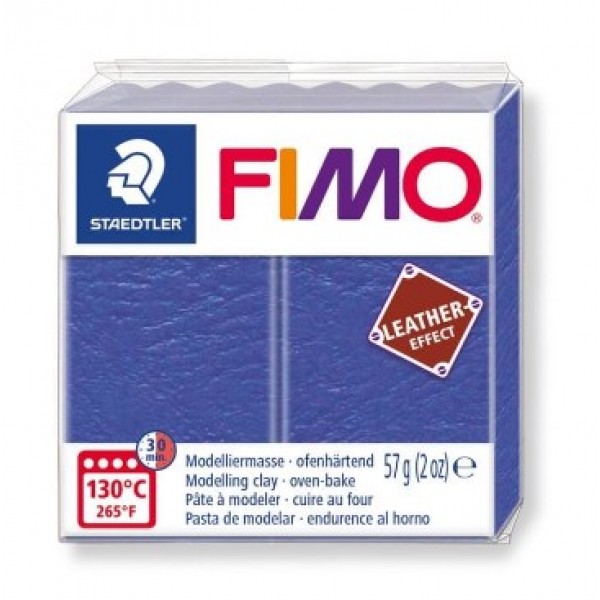 Полимерная глина FIMO leather-effect (эффект кожи), синий, 8010-309